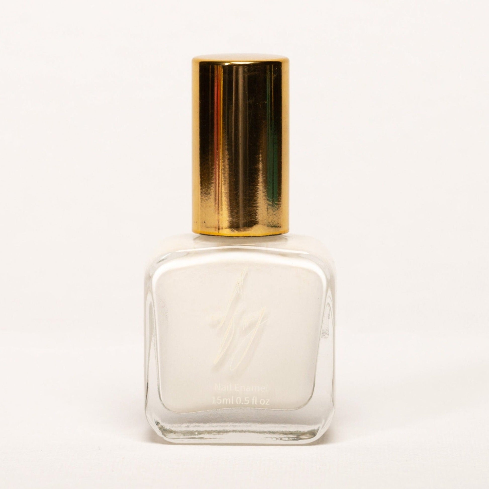 In this photo, we see a bottle of white nail polish, specially crafted for individuals with visual impairment or low-bandwidth connections. The nail polish bottle is sleek and modern, with a smooth texture that can be easily identified by touch. The color of the nail polish is a pure, crisp white, evoking a sense of elegance and simplicity.